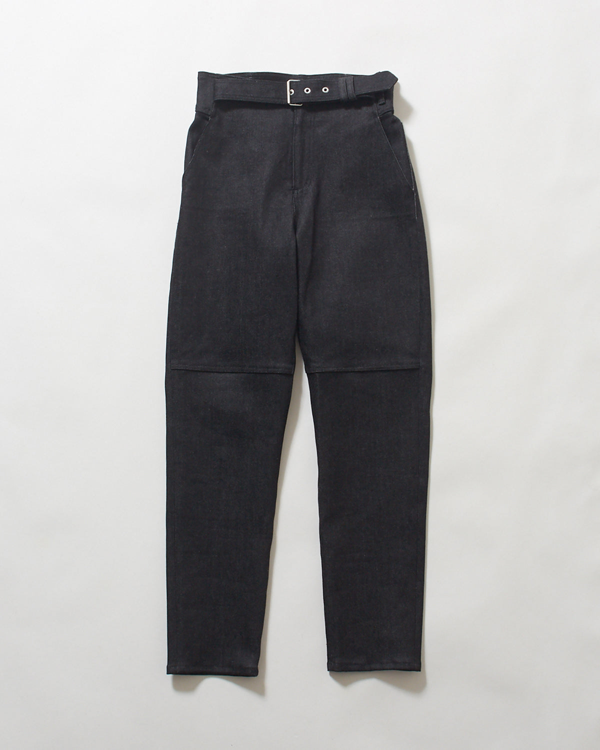 Tapered belt denim pants