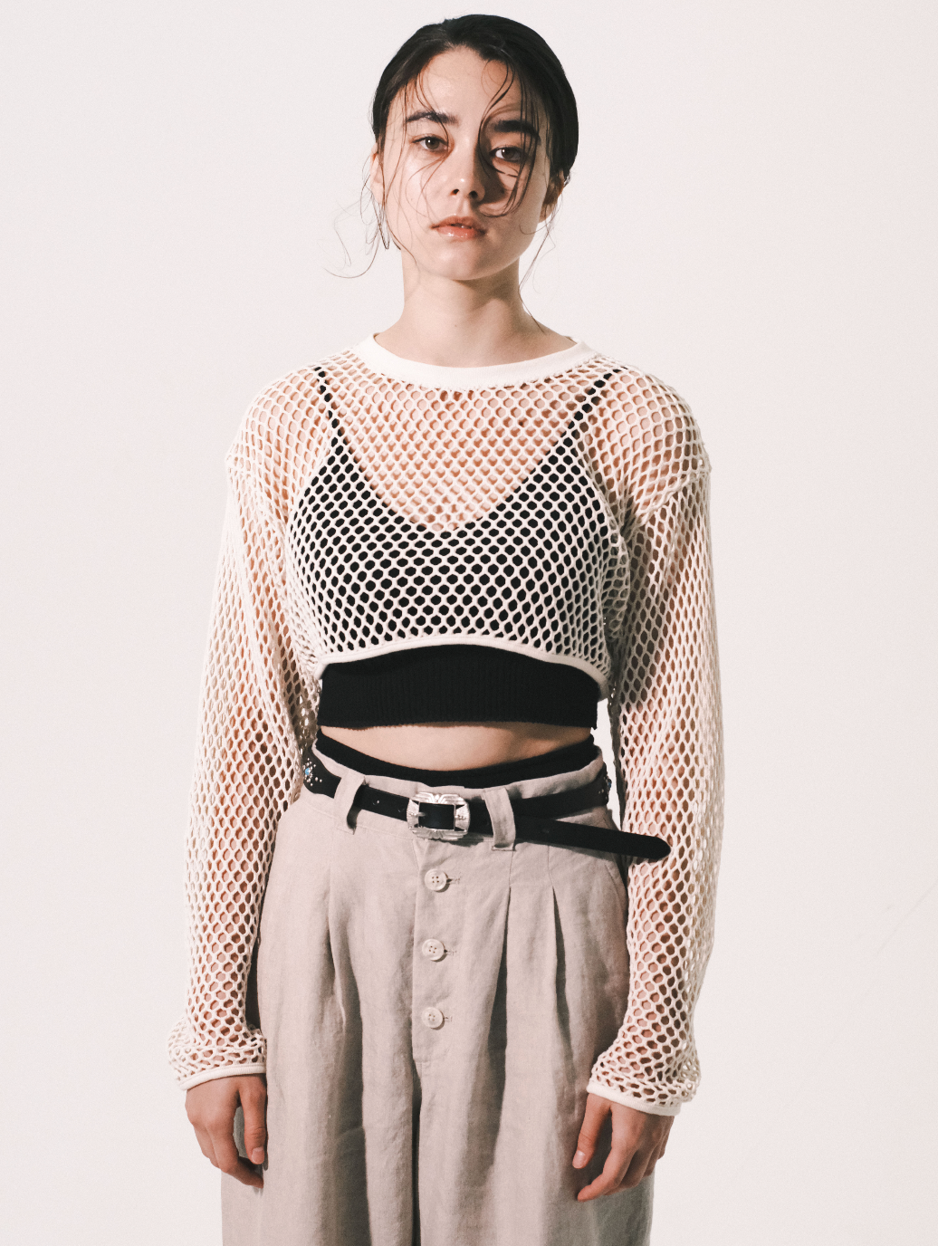 Cropped mesh tops