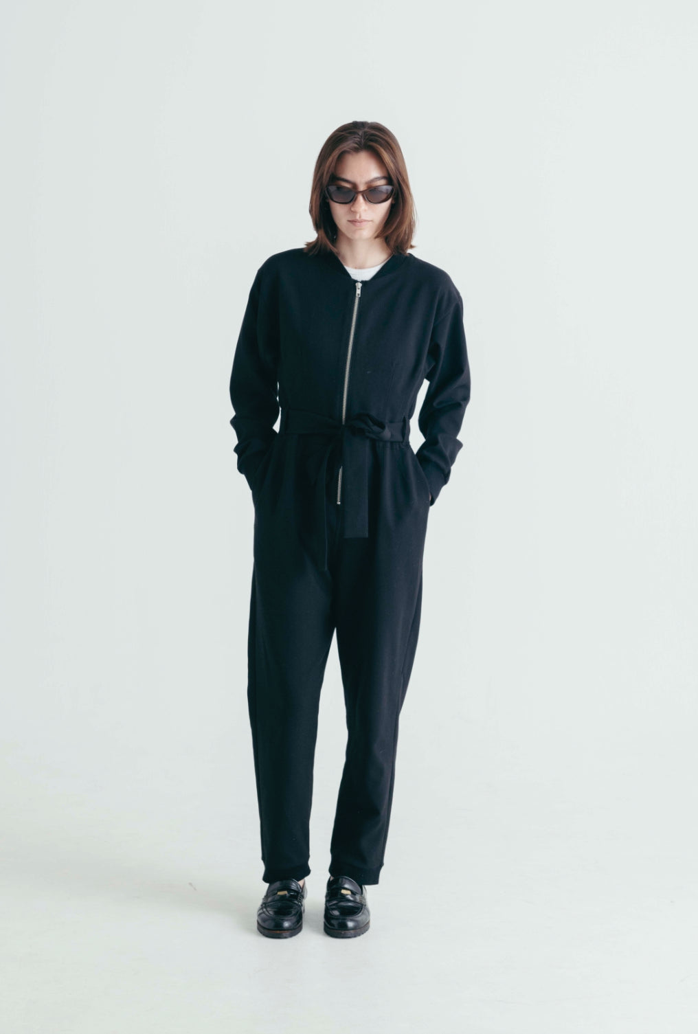 Zip up jump suits